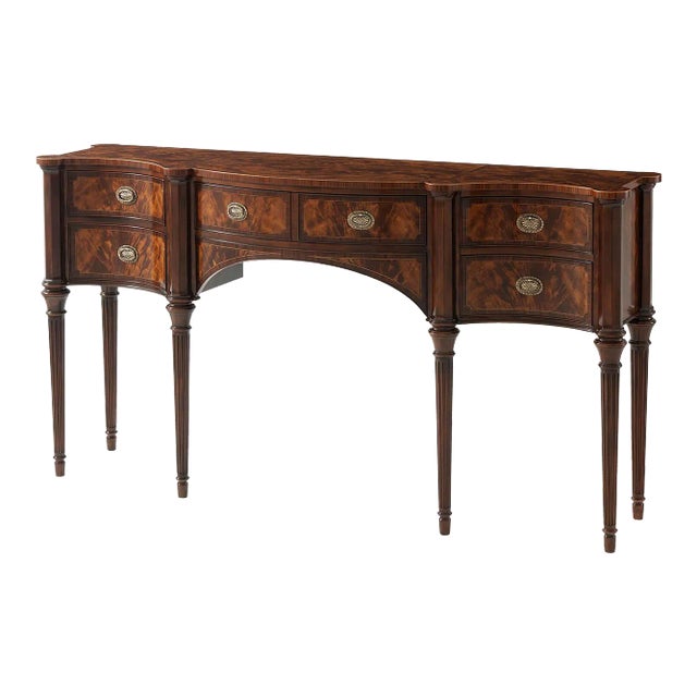 Regency Serpentine Mahogany Sideboard For Sale