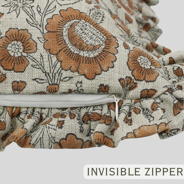 Fabdivine Sun Flower Ruffle Throw Pillow Decorative Accent Cushion for Sofa, Bed & Chair 12x20 Inch -Sun Flower For Sale - Image 6 of 6