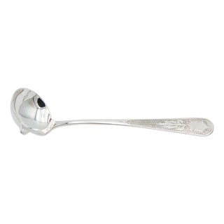 Plain Silver Sauce Spoon for Right-Handers For Sale