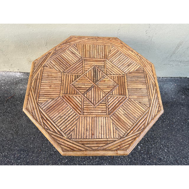 Attractive stylish boho rattan table. Can be used as a center or dining table. Great accent piece to add to your rattan...