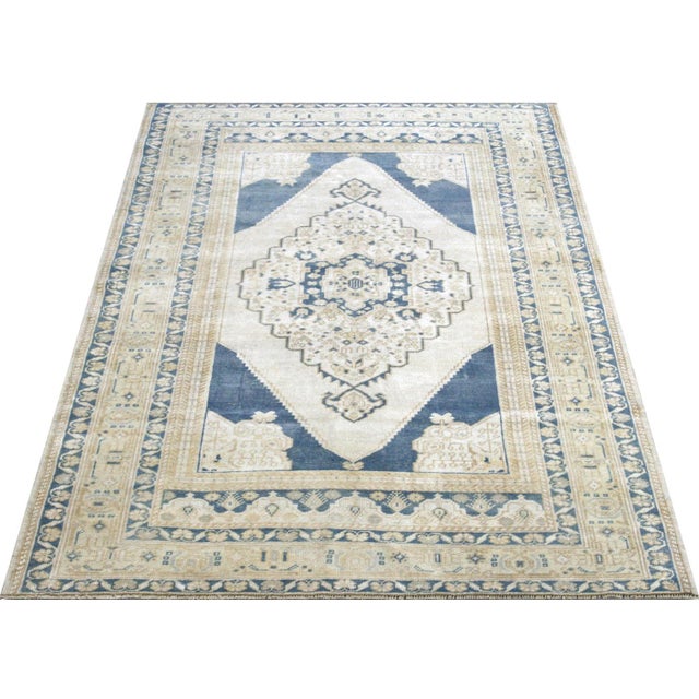 1960s Turkish Oushak Rug For Sale In Los Angeles - Image 6 of 6