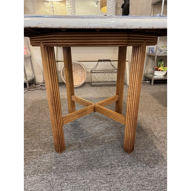 Vintage Italian Floral Concrete Table For Sale - Image 4 of 10