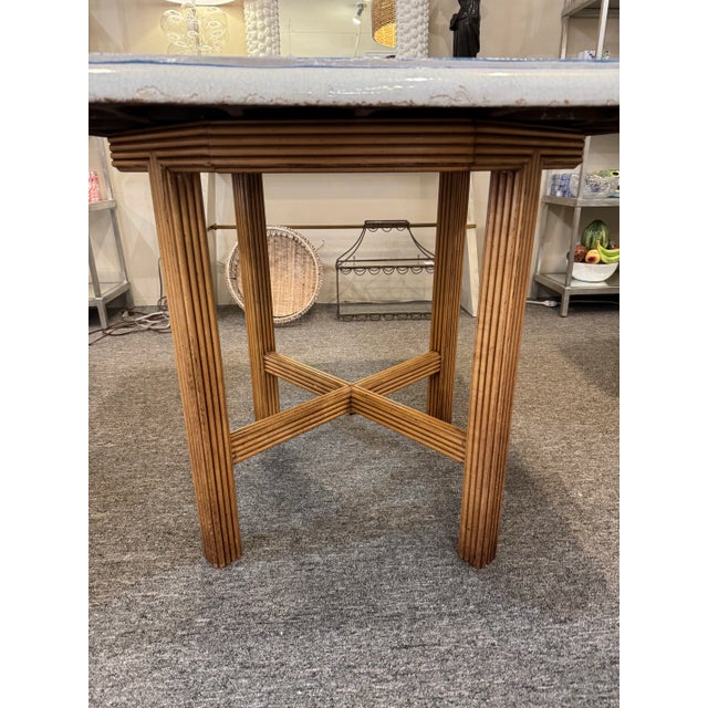 Vintage Italian Floral Concrete Table Top Only For Sale - Image 4 of 10