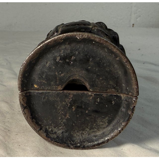 Rare Antique 19th Century 1880's Painted Cast Iron Middy Boy Coin Still Bank For Sale - Image 10 of 11
