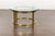 1950s Midcentury Italian Brass Side Table with Round Glass Top For Sale - Image 10 of 11