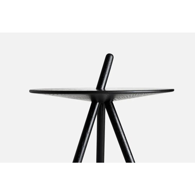 Contemporary Black Oak Come Here Side Table by Steffen Juul For Sale - Image 3 of 9