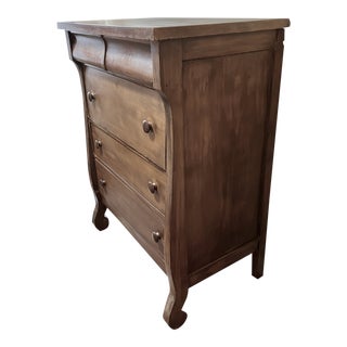Antique 1800s American Empire Highboy Dresser For Sale