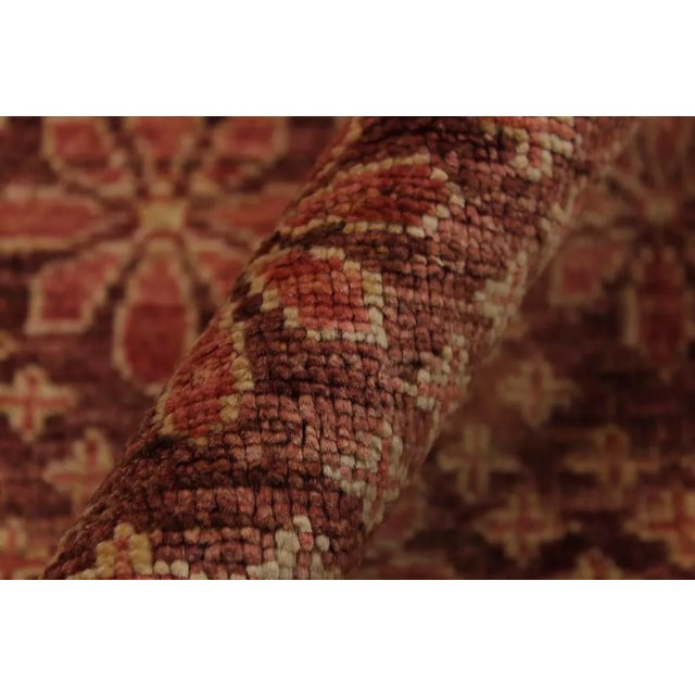 1980s Shabby Chic Vintage Ziegler Red Wool Rug - 5′11″ × 8′4″ For Sale In New York - Image 6 of 9