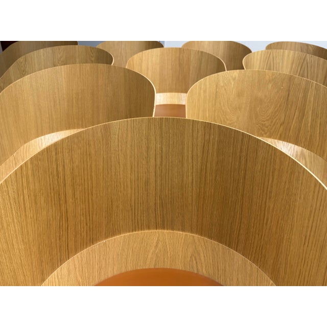Stefan Diez for E15 Ch04 Houdini Oak + Leather Armchairs, Set of Ten For Sale In San Francisco - Image 6 of 12