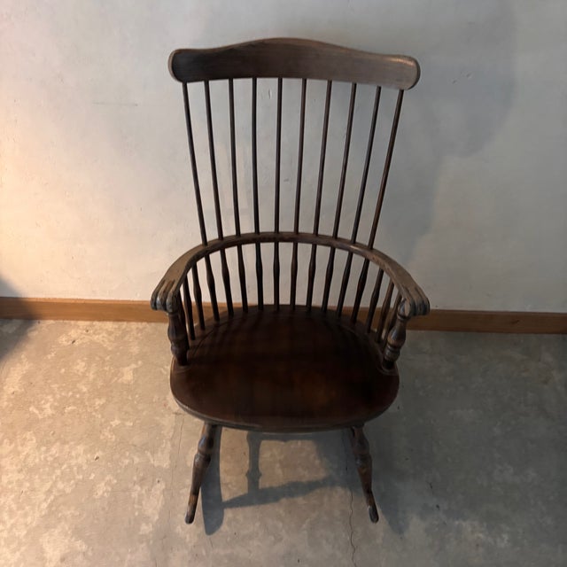 Wood Vintage Wooden Rocking Chair For Sale - Image 7 of 7