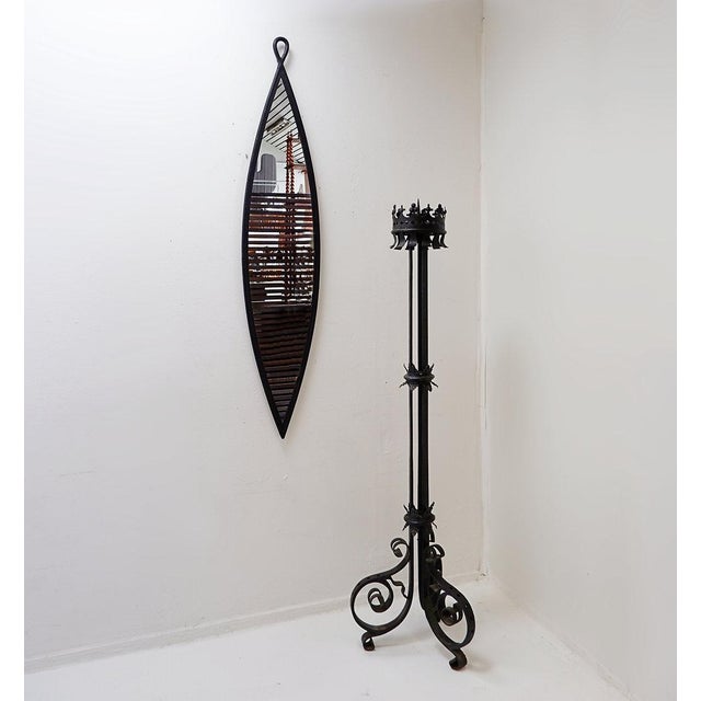 Vintage Oval Mirror from Deknudt, Belgium For Sale - Image 6 of 13