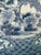 Toyo Vintage Toyo Japan Blue & White Porcelain Peacock Charger – 12” For Sale - Image 4 of 6