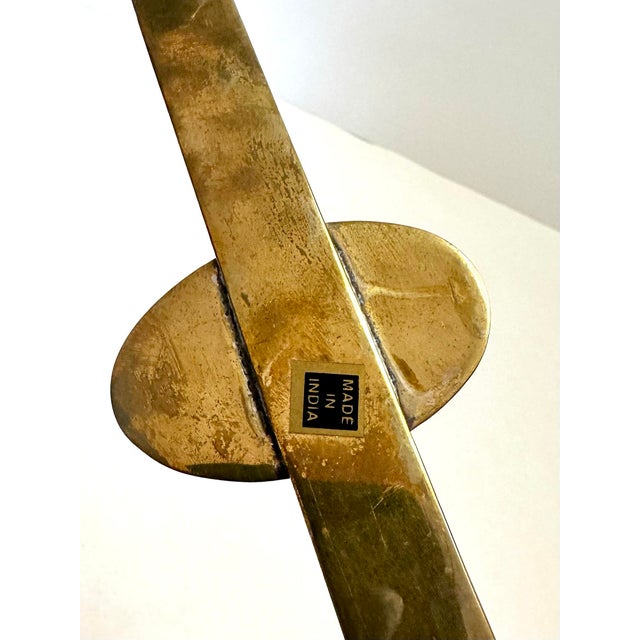 1980s Brass Pinecone Over the Door Wreath Hook For Sale - Image 5 of 9