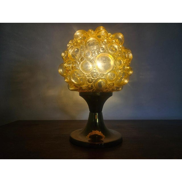 Gold Mid-Century Table Lamp by Helena Tynell for Limburg, 1970s For Sale - Image 8 of 14