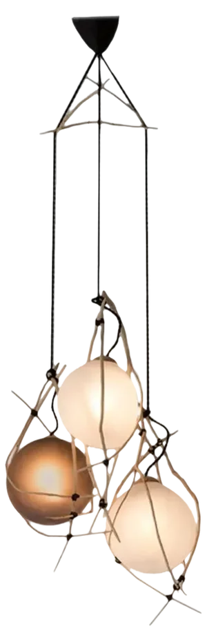 Hermanos Sculpted Suspension Lighting by Jérôme Pereira