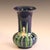 Blue Antique Awaji Pottery Blue Ground Incised Iris Japanese Trumpet Form Vase For Sale - Image 8 of 9