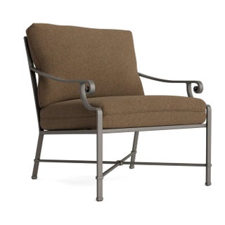 Brown Jordan Venetian Lounge Chair, Mica frame with Fusion Moccasian fabric For Sale