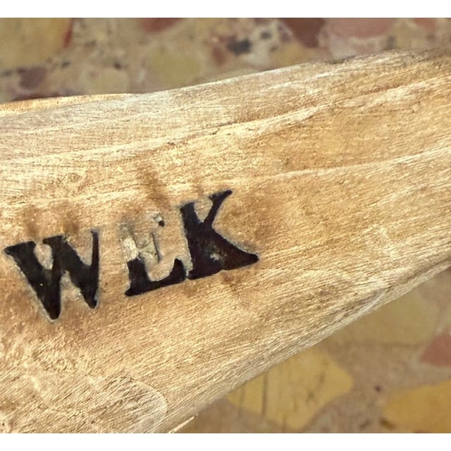 Vintage Hand Carved and Painted Wooden Shorebird, Folk Art, Signed Wek For Sale In New York - Image 6 of 7