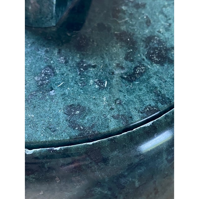 Georges Briard Green Marble Lidded Ice Vessel Bucket For Sale - Image 12 of 12