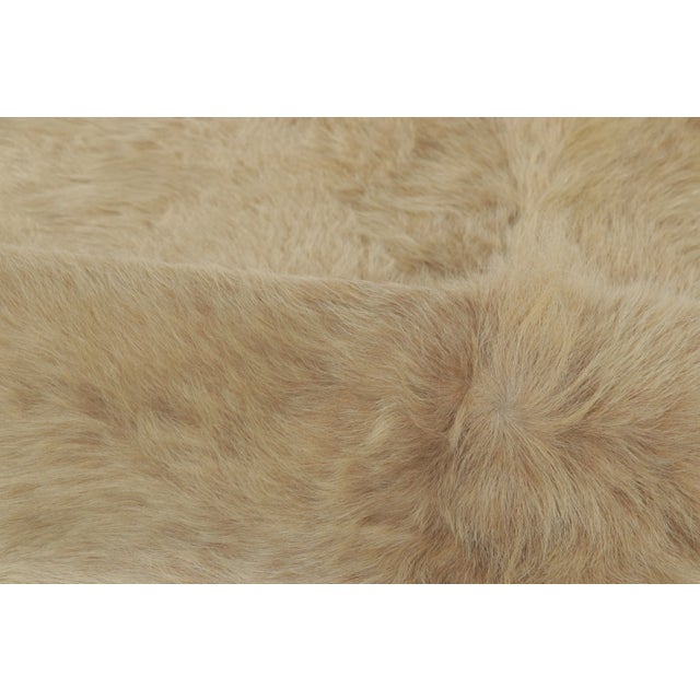 Rug & Kilim’s Contemporary Cowhide Rug in Warm Beige & Brown Accents For Sale In New York - Image 6 of 9