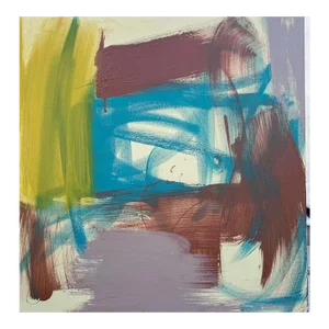 Mirtha Moreno Mixed Media on Canvas Painting Titled “Brick n Mortar” 2023