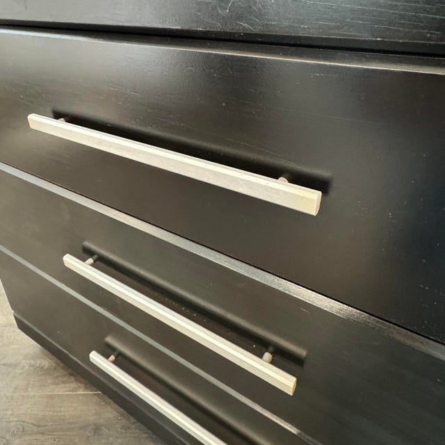Black Raymond Loewy for Mengel Ebonized Low Dressers, C. 1950's For Sale - Image 8 of 10