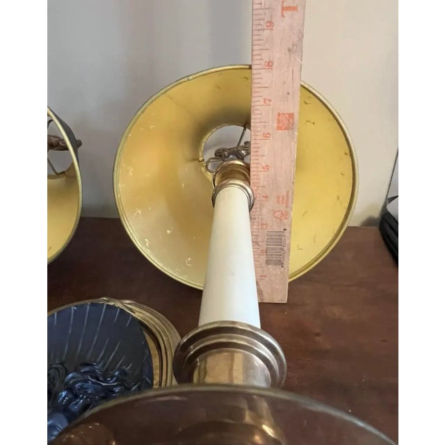 Pair Chapman 1991 Solid Brass Neoclassical Ebony Lions Head Wall Sconces For Sale - Image 12 of 13