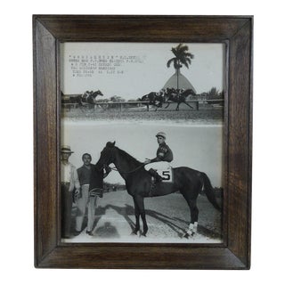 1940s Framed Original Horse Racing Photograph For Sale