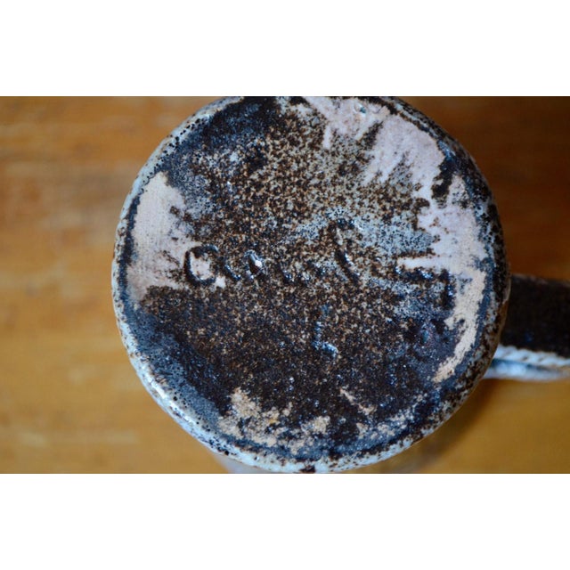 Brutalist Ceramic Pitcher Vase from Accolay, 1950s For Sale - Image 11 of 12