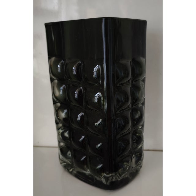 Mid-Century Rectangular Bubble Vase by Tüselmann for Glashütte Ichendorf, 1970s, in Very Good conditions. Designed 1970 to...