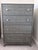 CB2 Cb2 Faux Shagreen Embossed Tall Chest For Sale - Image 4 of 10
