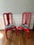 Early 20th Century Chinese Red Lacquer Queen Anne Style Vintage Chairs For Sale - Image 4 of 4
