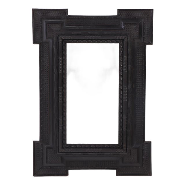 Italian Ebonized Wood Ripple Frame, C. 1860. For Sale