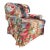 Custom Floral Upholstered Club Chair Attributed to Mario Buatta For Sale