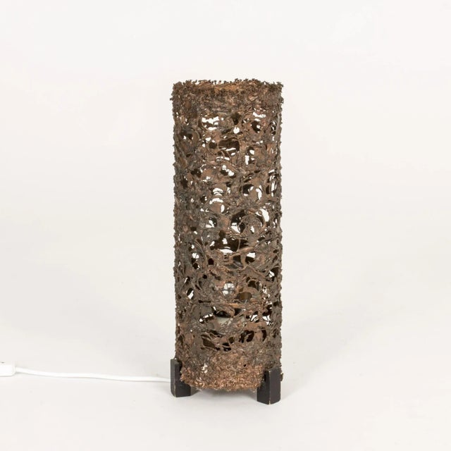Metal Swedish Brutalist Copper Table Lamp, 1960s For Sale - Image 7 of 7