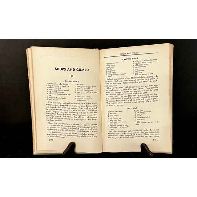 Army Green New Orleans Cook Book by Lena Richard — Houghton Mifflin Company, Boston 1940 Early Hard Cover Edition For Sale - Image 8 of 11