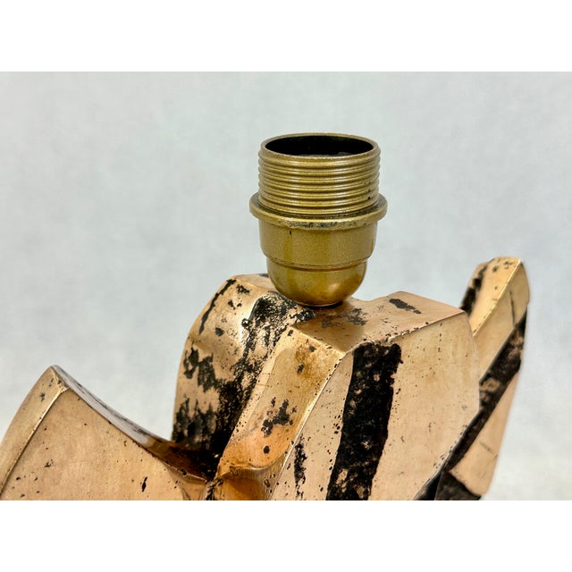 Brutalist Bronze Table Lamp, 1970s For Sale - Image 12 of 18
