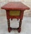 Brown Red Lacquered Console Table with Gilt Accents and Carved Apron, 1940s For Sale - Image 8 of 13