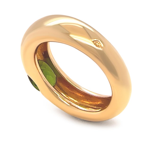Cartier Cartier 18ct Yellow Gold Vintage Ellipse Peridot Ring 2.00ct 22.09g, Size 11 For Sale - Image 4 of 5