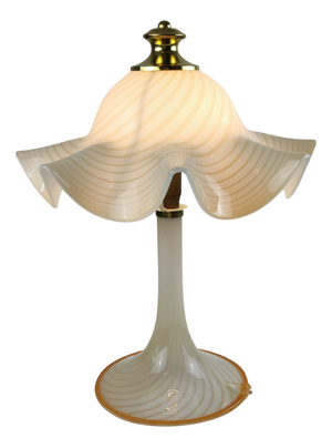 Swirl Murano Glass Mushroom Table Lamp from Feese Leuchten, Germany, 1980s