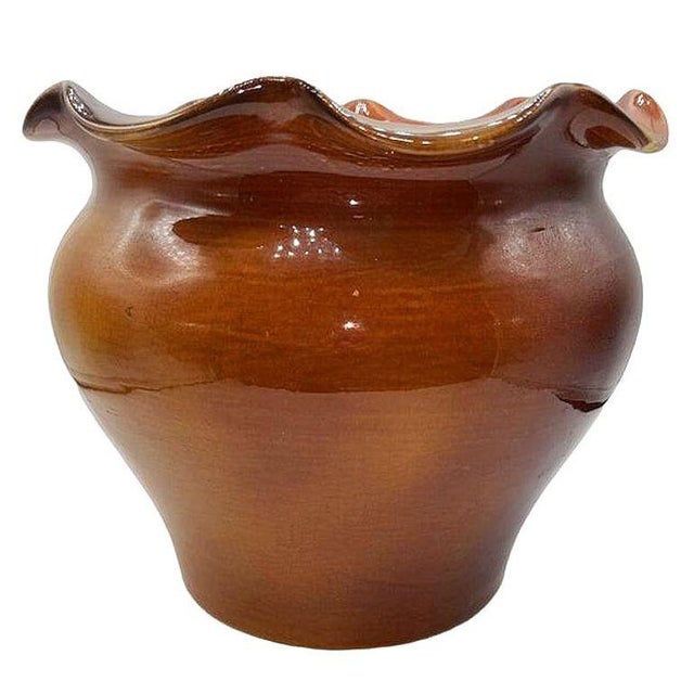 Late 19th Century Victorian American Art Pottery Floral "Louwelsa" Jardinière Planter by Weller For Sale - Image 4 of 5