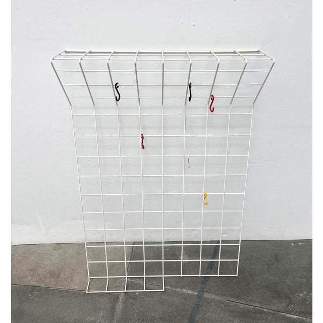 Mid-Century Modern German Minimalist White String Coat Rack, 1960s For Sale - Image 4 of 15