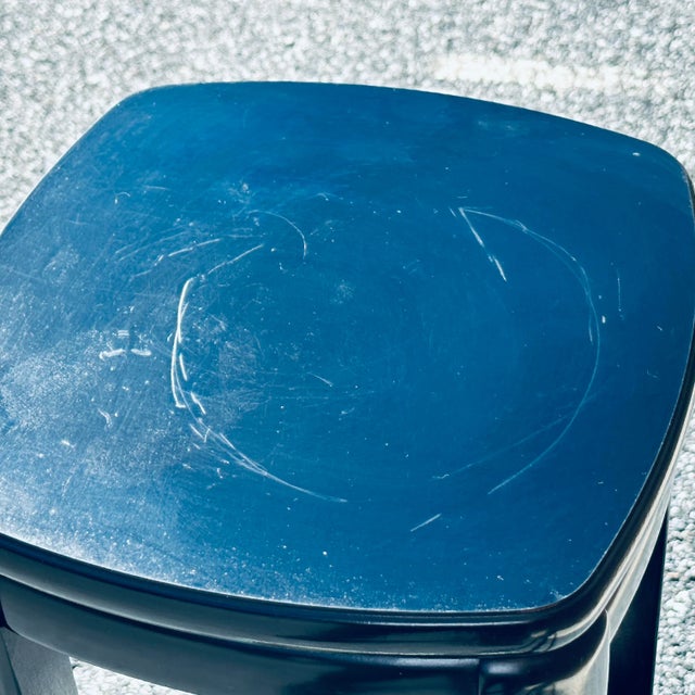 1980s 1980’s Modern Lane Black Lacquered Plant Stand Pedestal For Sale - Image 5 of 8