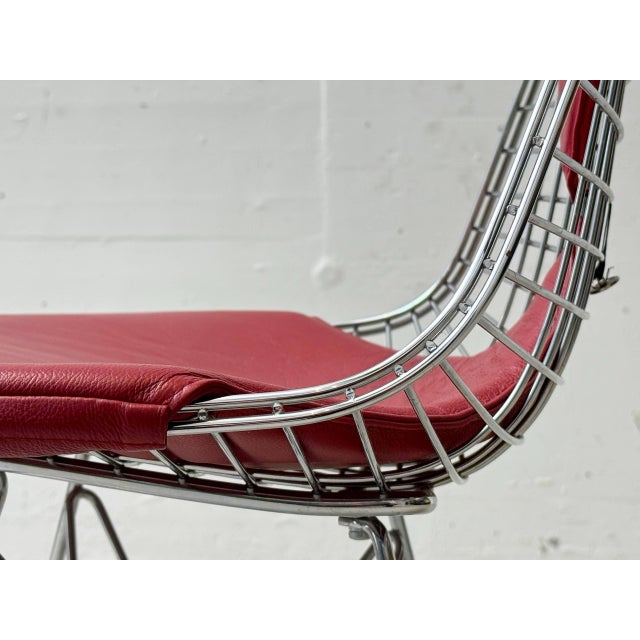 Bikini Model Chairs by Vitra with Red Leather, 1980s For Sale - Image 12 of 16