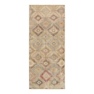 Vintage Zeki Müren Runner Rug With Multicolor Floral Medallions | Rug & Kilim For Sale