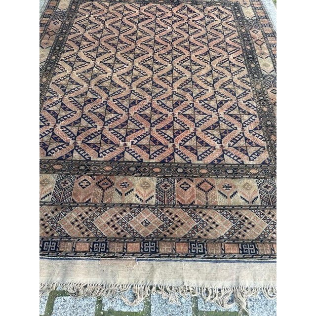 Turkmen Wool and Silk Rug, 1970s For Sale - Image 4 of 18