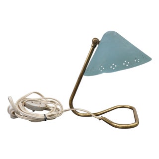 Turquoise GK14 Table Lamp by Erik Wärnå for Gnosjö Konstsmide, Sweden, 1950s For Sale