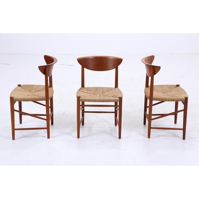 Rare set of 2 teak chairs by Peter Hvidt & Orla Molgaard-Nielsen Material: Teak & Cord * Danish Design DIMENSIONS &...