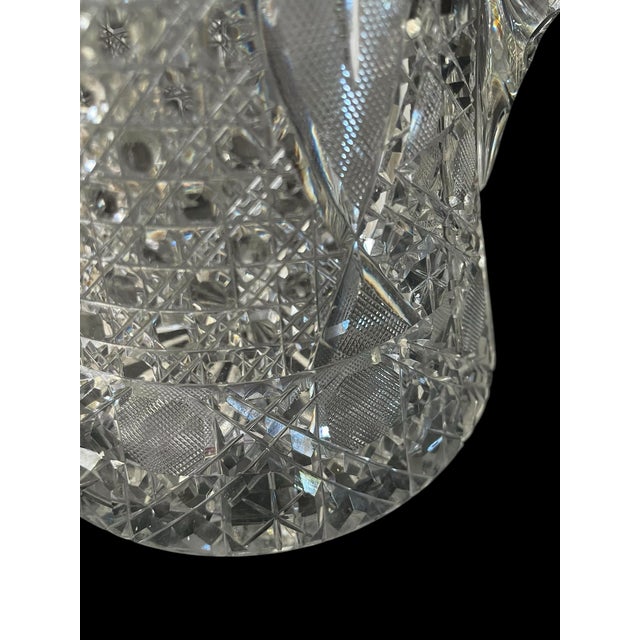 Glass Antique Abp American Brilliant Period Cut Glass Pitcher Tankard. For Sale - Image 7 of 10