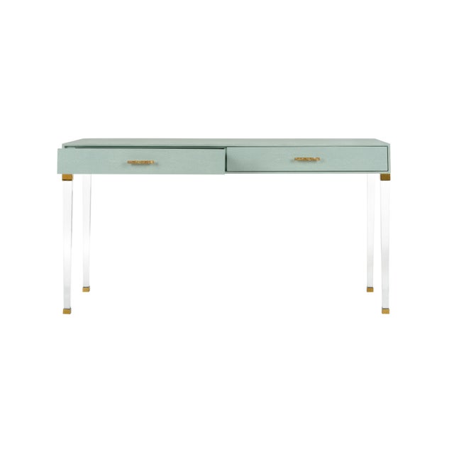 Chelsea House Inc Shagreen Camilla Desk, Mint For Sale - Image 4 of 8